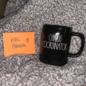 Rae Dunn Chaos Coordinator mug (black)